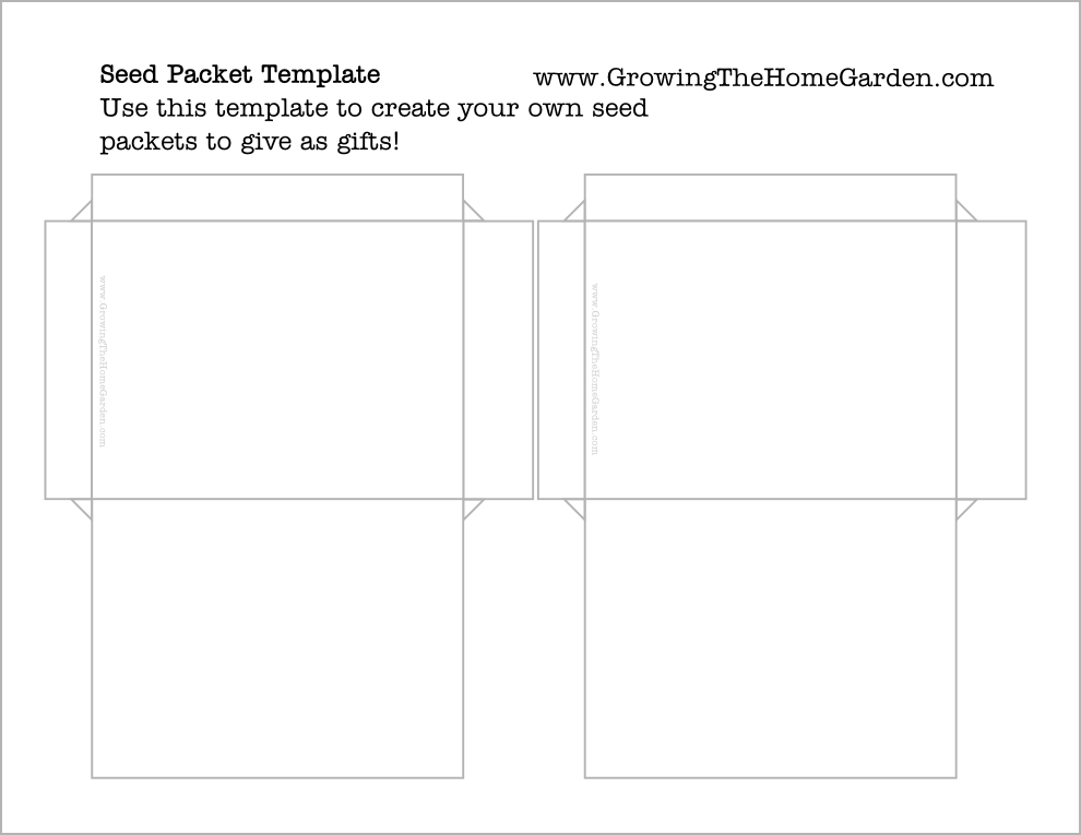 Free Seed Packet Template (Basic) - Growing The Home Garden